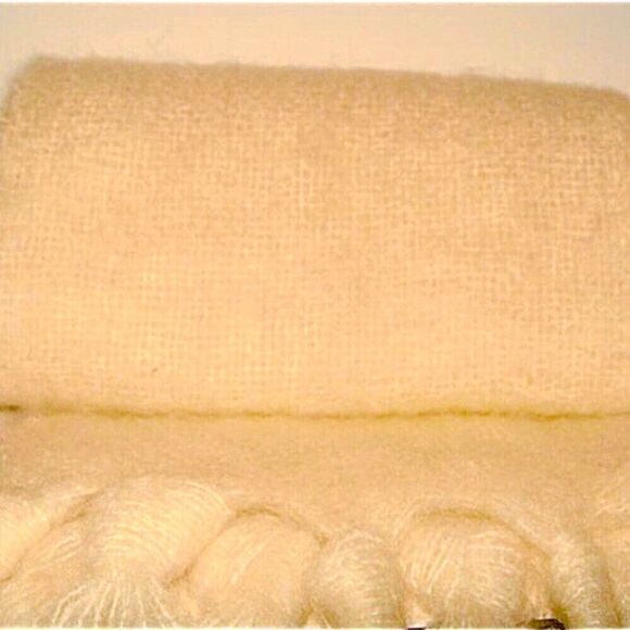 St ALBANS Australia Vintage Mohair Wool Winter Scarf Cream - Picture 4 of 7